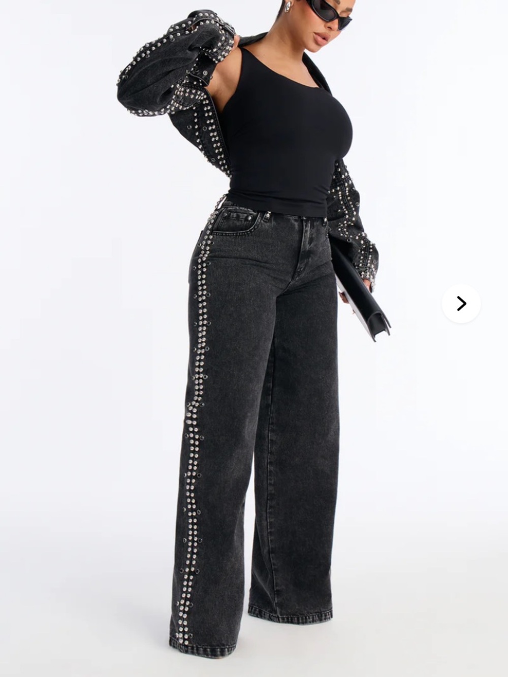 Black Studded Jeans